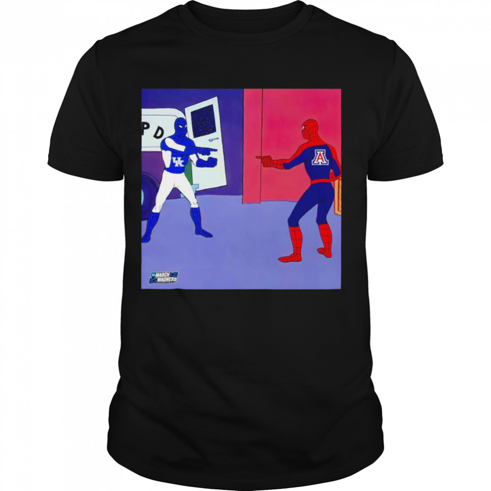 Spiderman pointing meme there’s just something about 2-seed Wildcats shirt