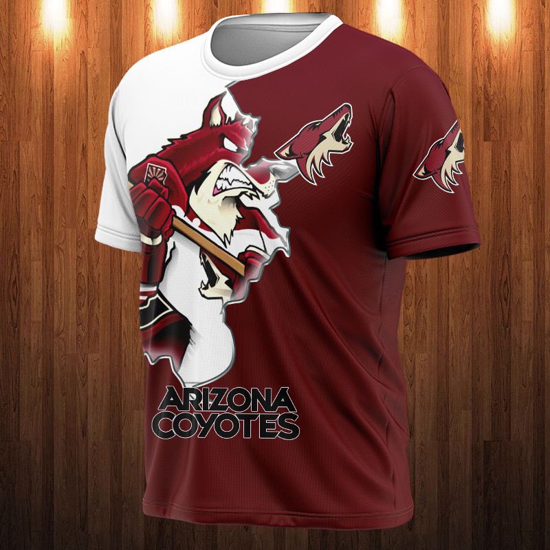 Arizona Coyotes T-shirt 3D cartoon graphic gift for fan