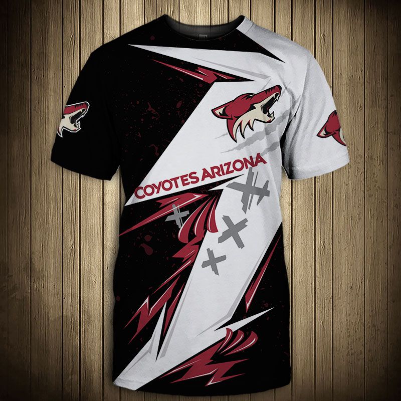 Arizona Coyotes T-shirt 3D thunder design short Sleeve