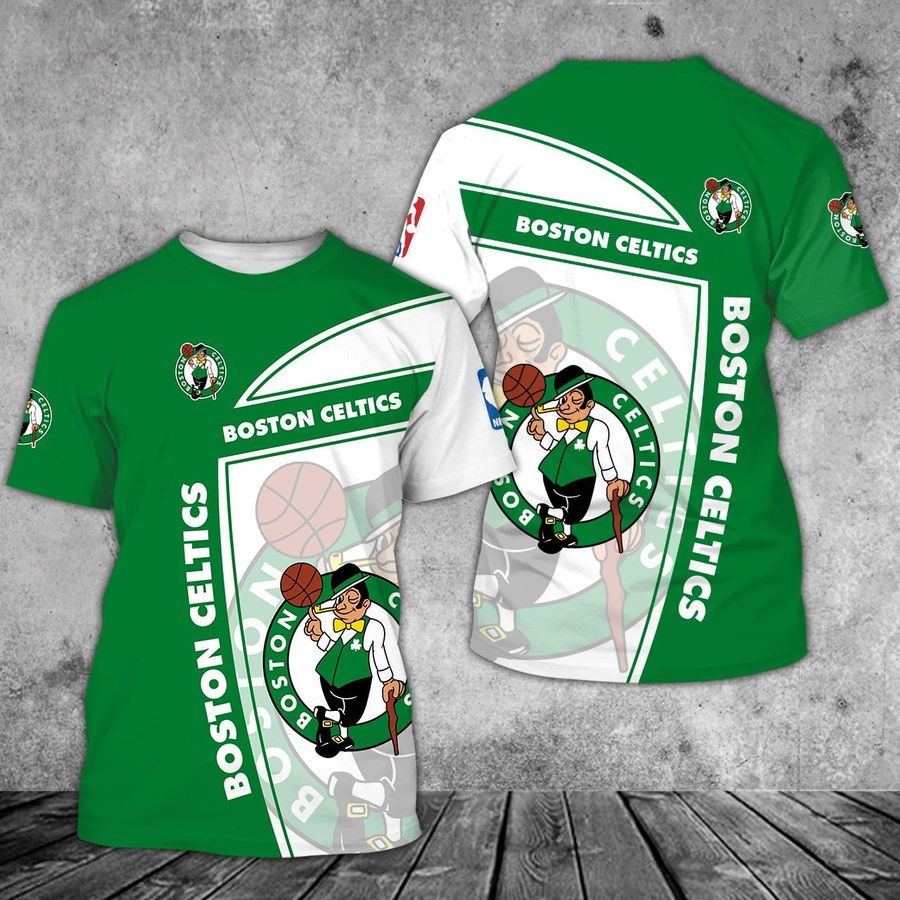Boston Celtics T-shirt 3D basketball for fans