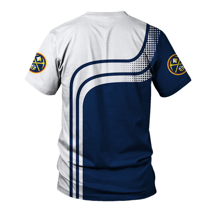 Denver Nuggets T-shirt 3D Short Sleeve O Neck gift for fan