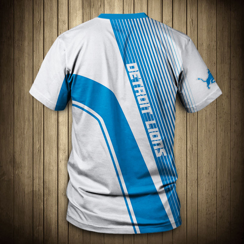 Detroit Lions T-shirt 3D Short Sleeve O Neck gift for fan NFL