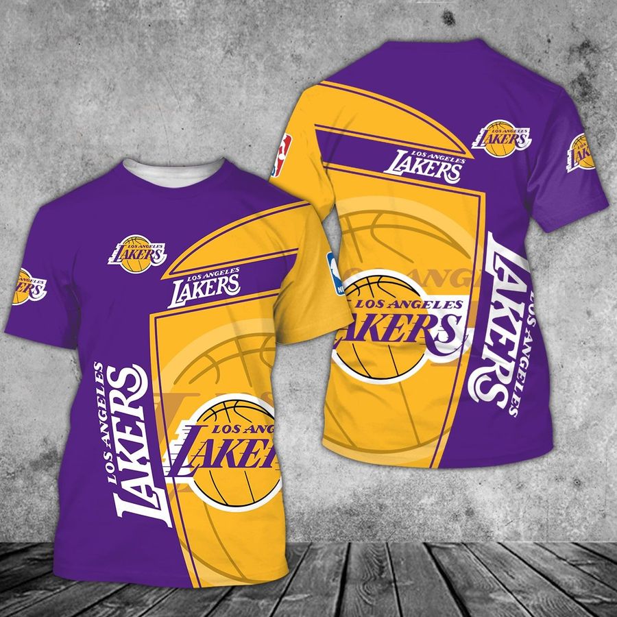 Los Angeles Lakers T-shirt 3D basketball for fans