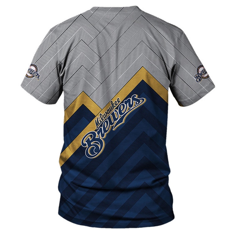 Milwaukee Brewers T-shirt 3D Short Sleeve O Neck gift for fan