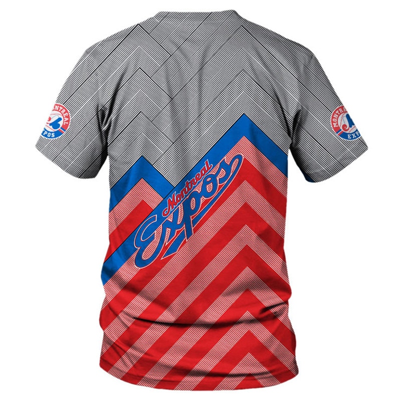 Montreal Expos T-shirt 3D Short Sleeve O Neck gift for fan