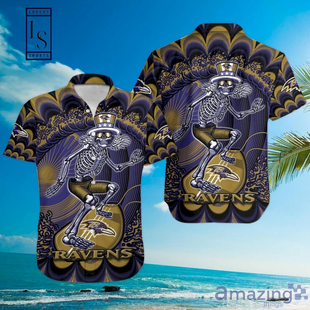 NFL Baltimore Ravens Grateful Dead Hawaiian Shirt