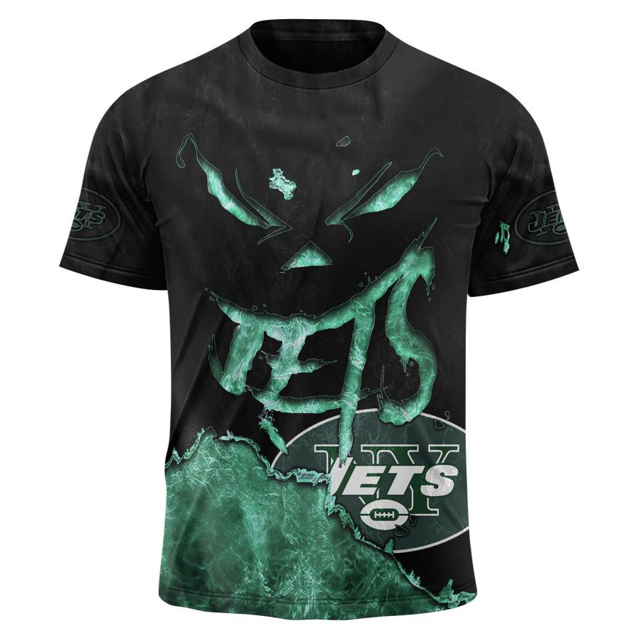 New York Jets T-shirt 3D devil eyes gift for fans
