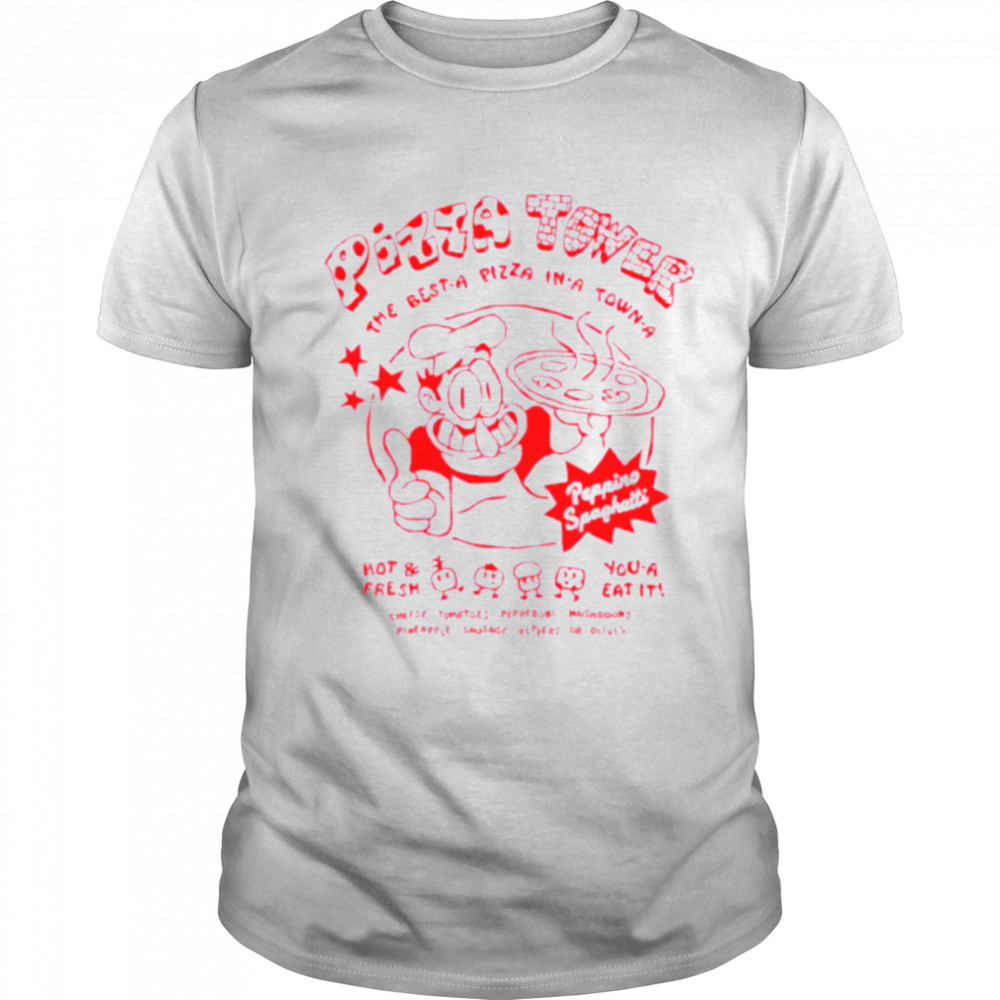 Peppino spaghetti pizza tower shirt