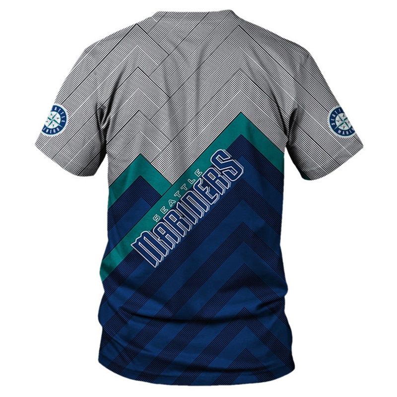 Seattle Mariners T-shirt 3D Short Sleeve O Neck gift for fan