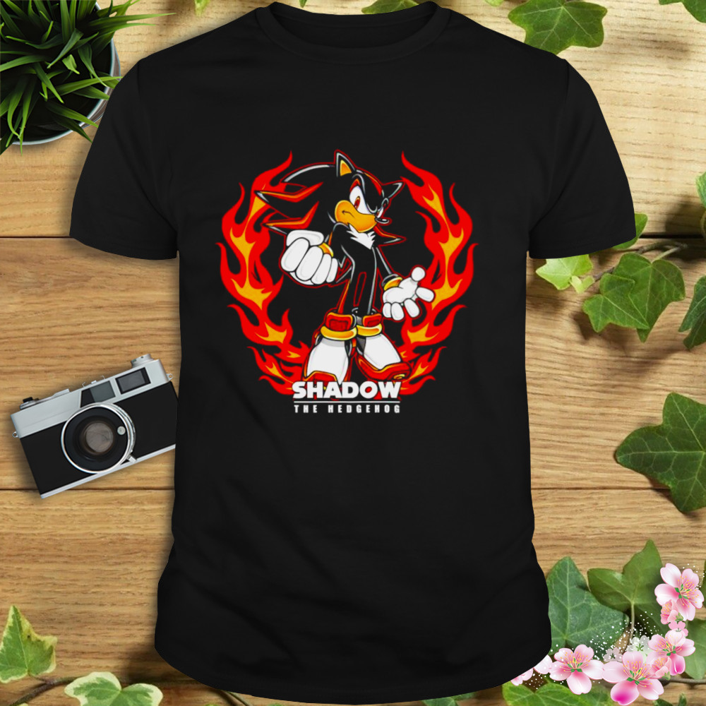 Shadow red flame the hedgehog shirt