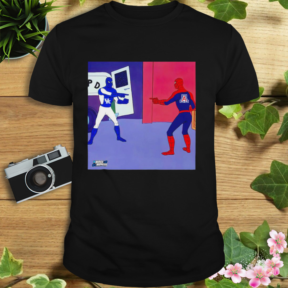 Spiderman pointing meme there’s just something about 2-seed Wildcats shirt