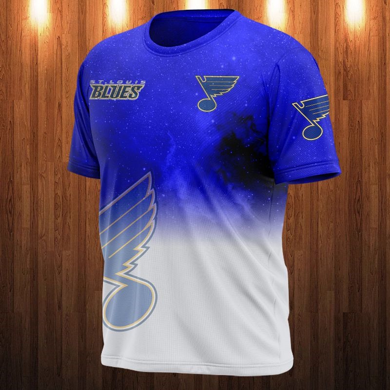 St. Louis Blues T-shirt 3D Galaxy graphic gift for fan