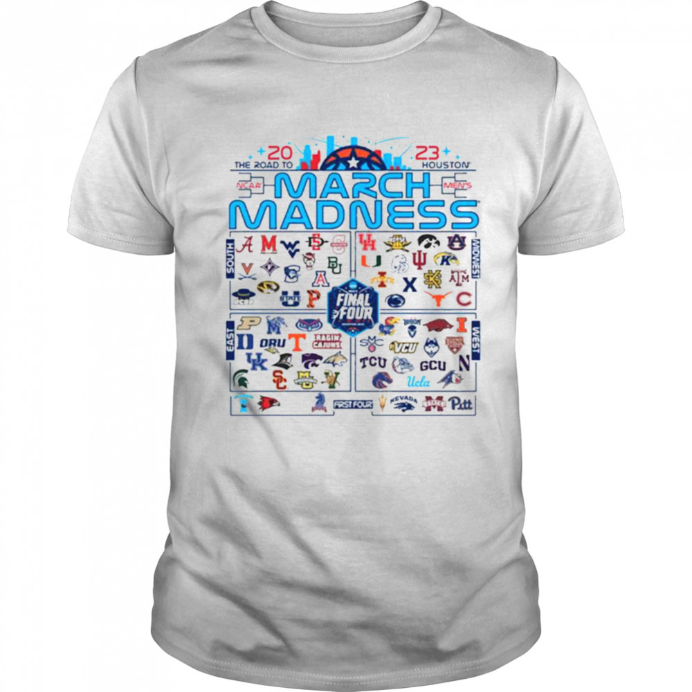 White 2023 March Madness 16 Bracket Shirt