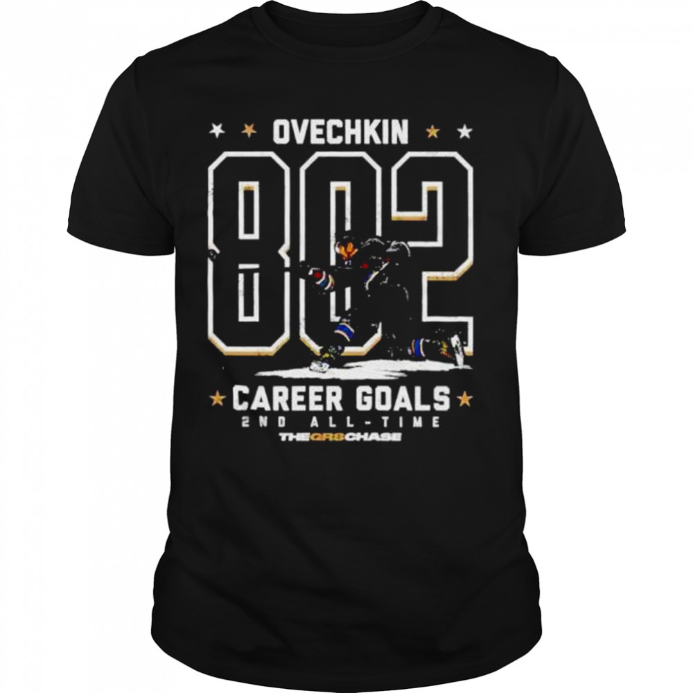 Alex Ovechkin Washington Capitals 802 career goals 2nd all time shirt