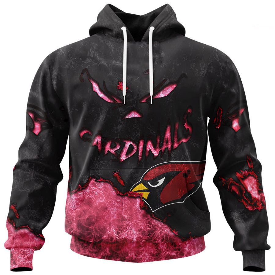 Arizona Cardinals Hoodie 3D devil eyes gift for fans