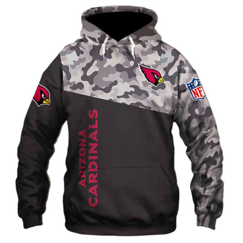 Arizona Cardinals Military Hoodies 3D Sweatshirt Long Sleeve New Season