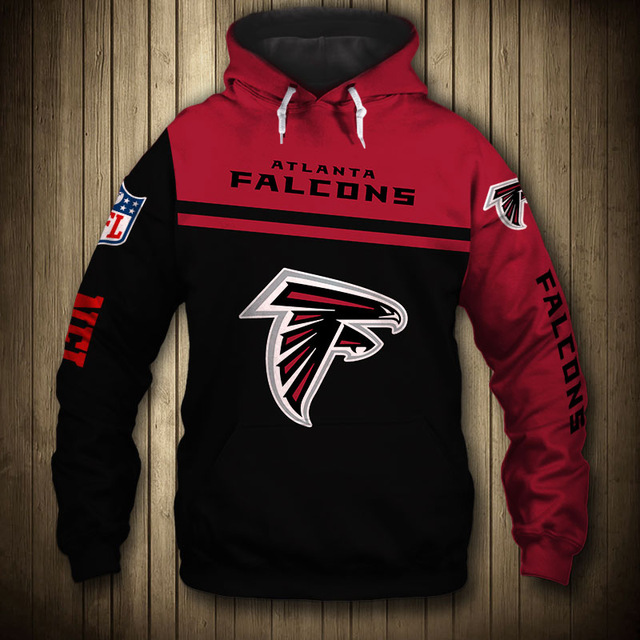 Atlanta Falcons 3D Skull Zip Hoodie Pullover Sweatshirt for fans