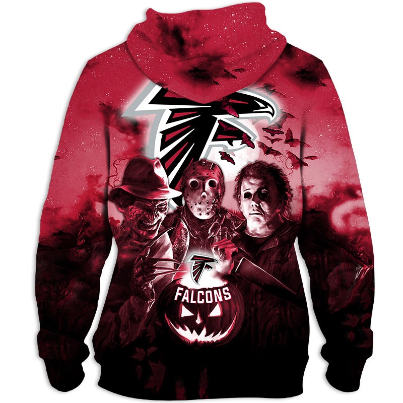 Atlanta Falcons Hoodie 3D Halloween Horror night gift for fans