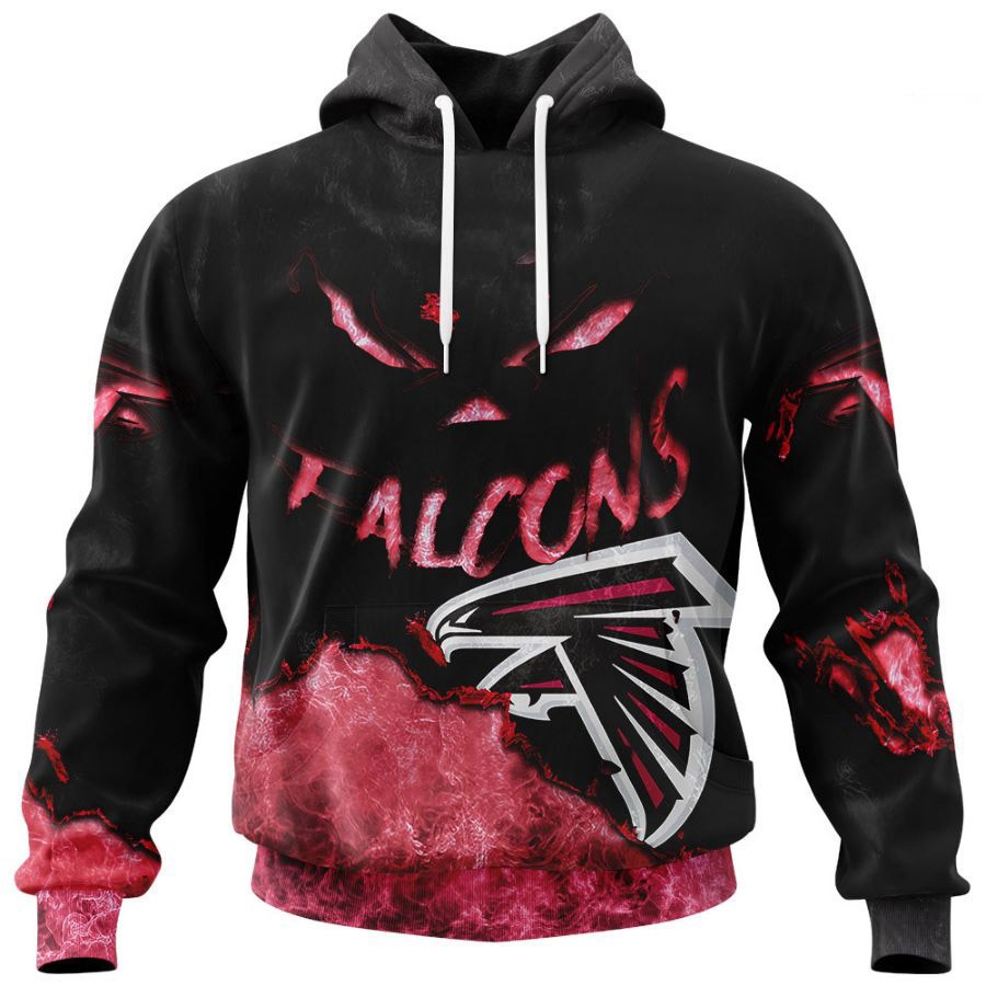 Atlanta Falcons Hoodie 3D devil eyes gift for fans