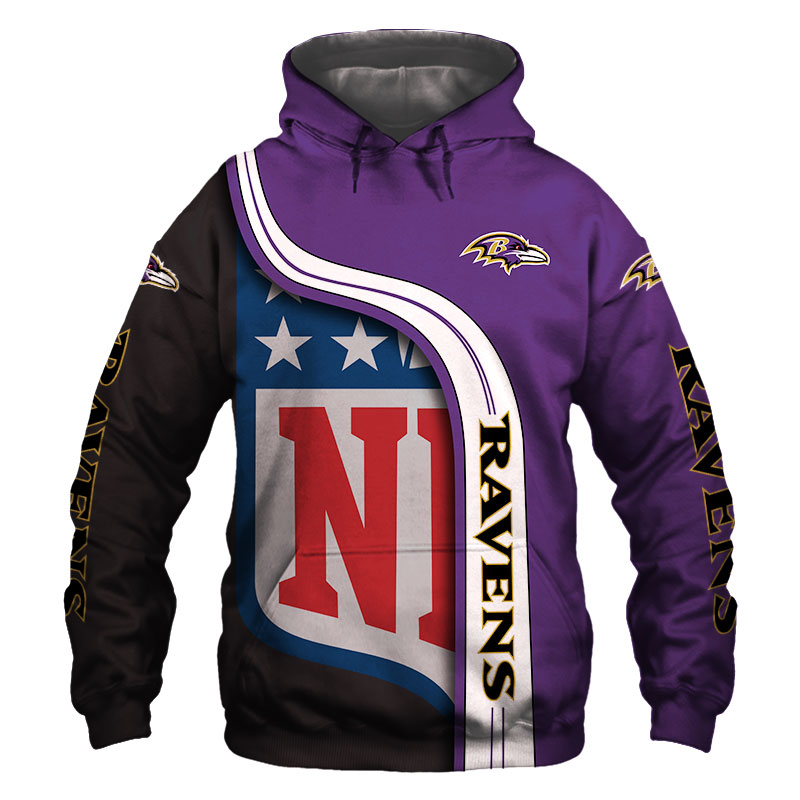 Baltimore Ravens 3D Hoodie Pullover Sweatshirt NFL for fans
