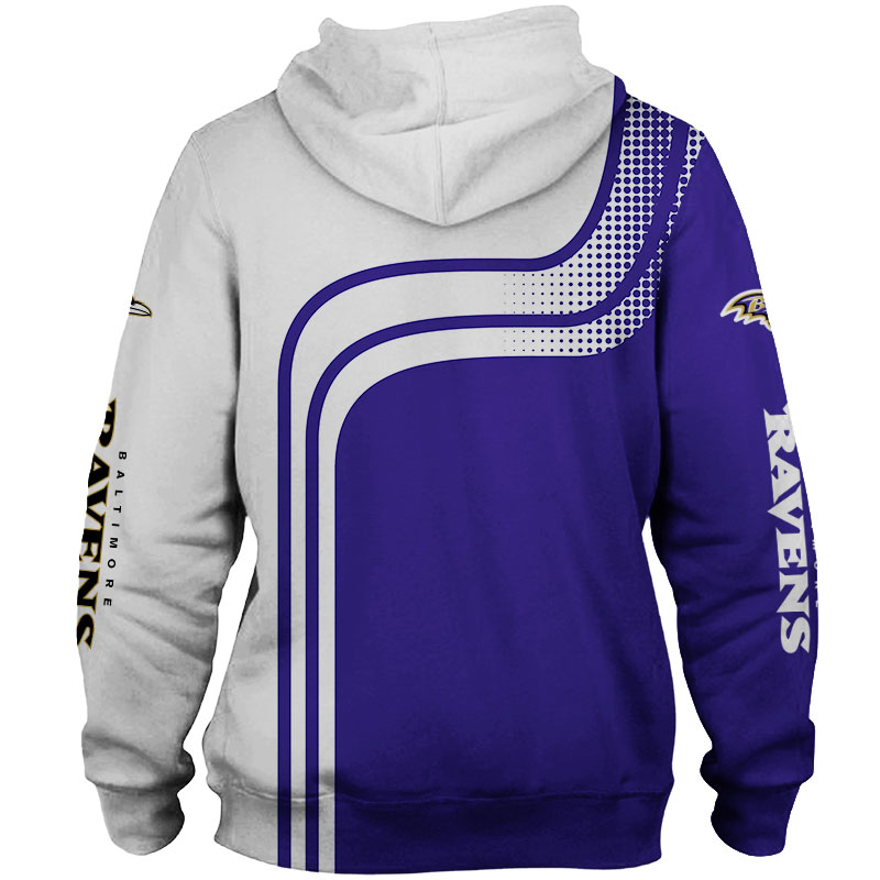 Baltimore Ravens Hoodie 3D one way Sweatshirt