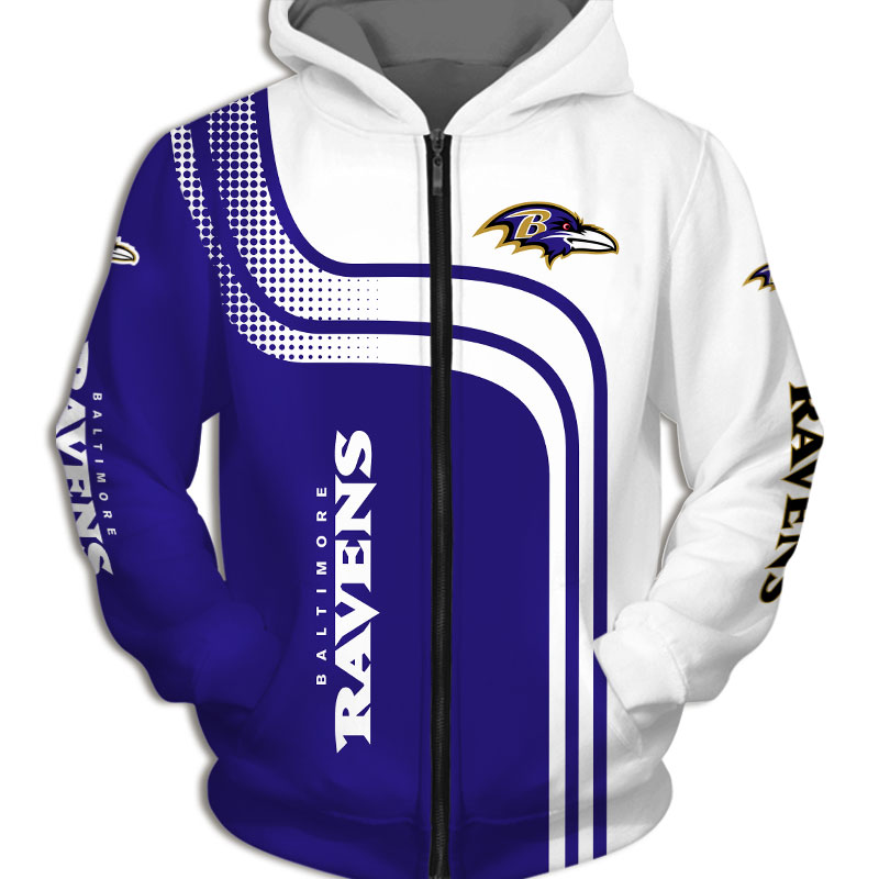 Baltimore Ravens Hoodie 3D one way Sweatshirt