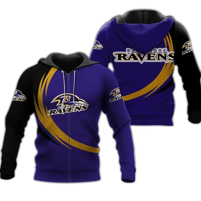 Baltimore Ravens Hoodie curve graphic gift for men