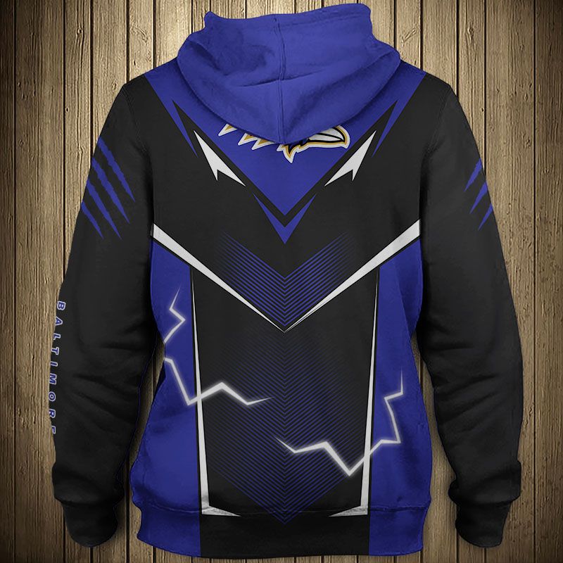 Baltimore Ravens Hoodie lightning graphic gift for men