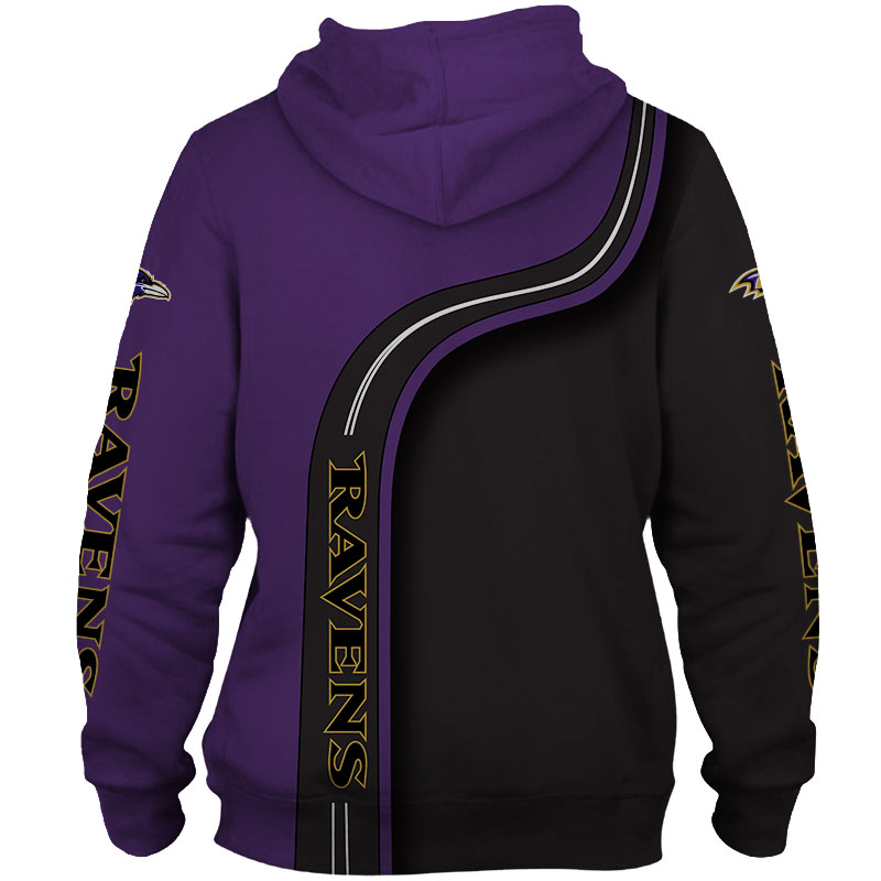Baltimore Ravens Zip Hoodie 3D cute Sweatshirt Pullover gift for fans