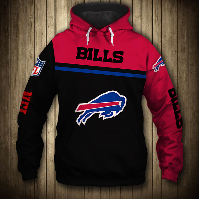 Buffalo Bills 3D Skull Zip Hoodie Pullover Sweatshirt for fans