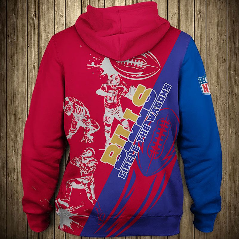 Buffalo Bills Hoodie 3D Cartoon player cute Sweatshirt