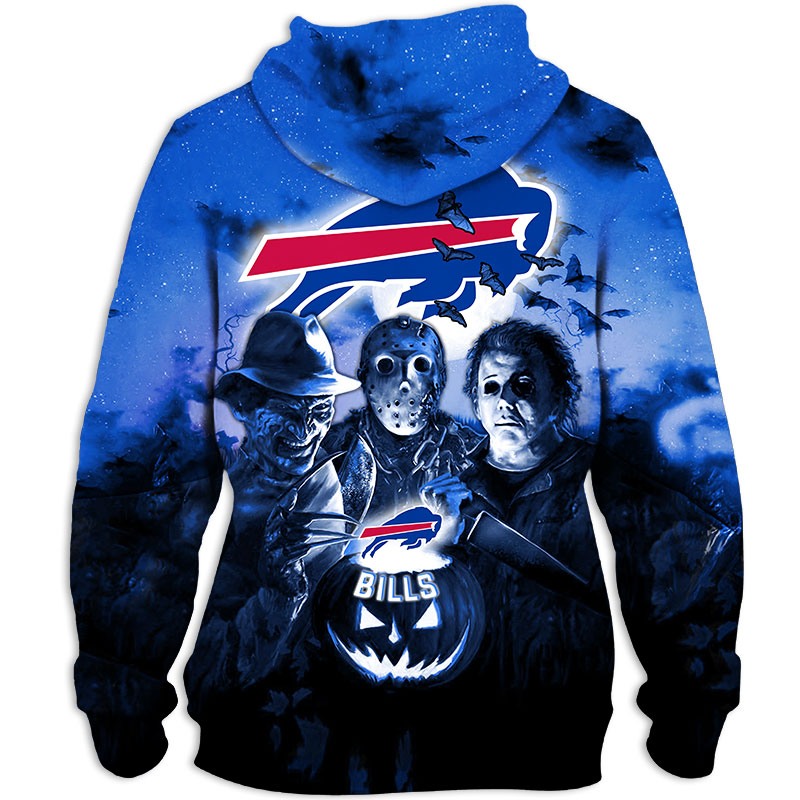Buffalo Bills Hoodie 3D Halloween Horror night gift for fans