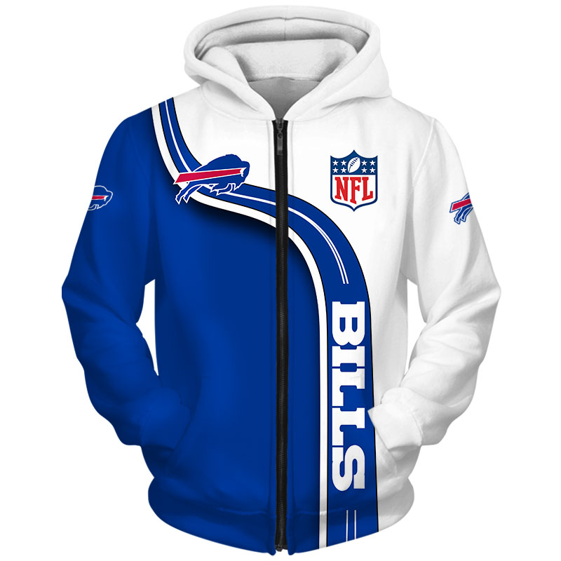 Buffalo Bills Zip Hoodie 3D cute Sweatshirt Pullover gift for fans