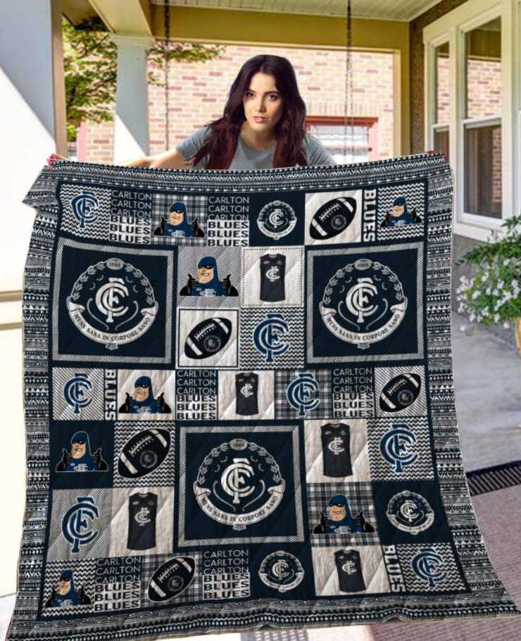 Carlton Blues 3D Customized Quilt Blanket