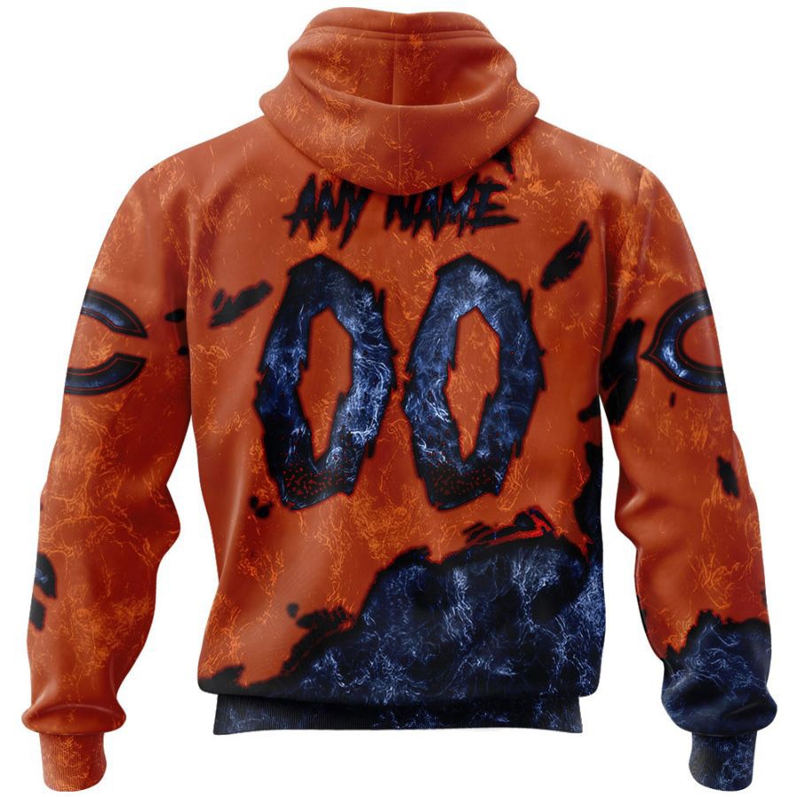 Chicago Bears Hoodie 3D devil eyes gift for fans