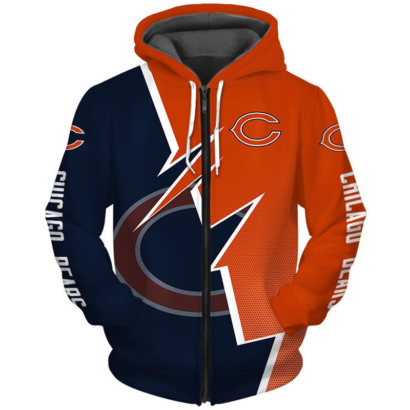 Chicago Bears Hoodie Zigzag graphic Sweatshirt gift for fans