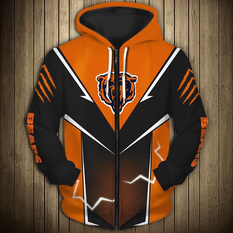Chicago Bears Hoodie lightning graphic gift for men