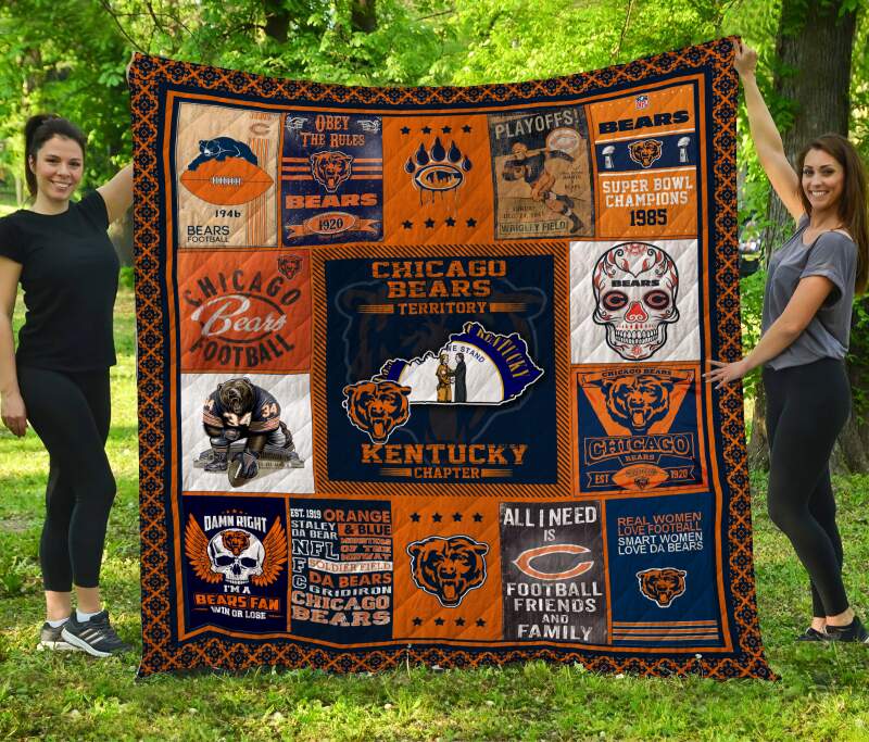 Chicago Bears Kentucky 3D Customized Quilt Blanket