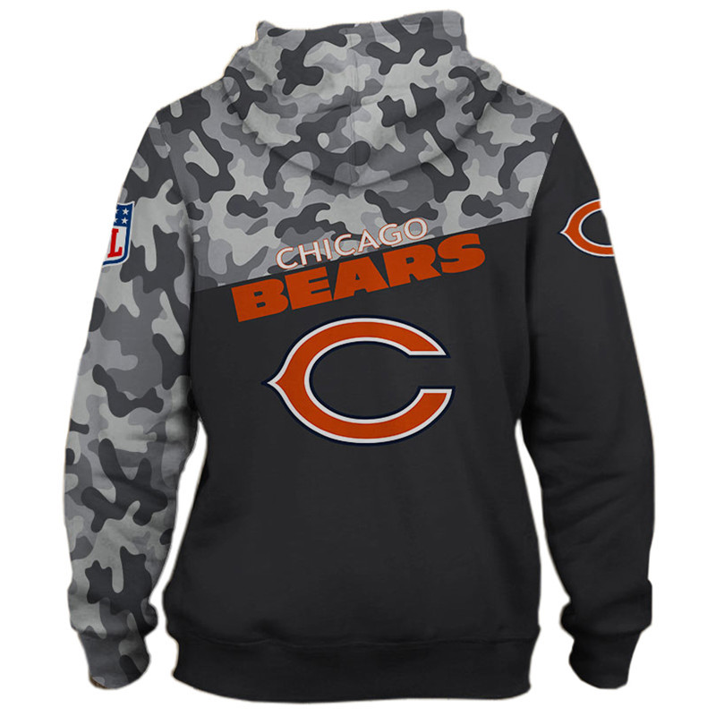 Chicago Bears Military Hoodies 3D Sweatshirt Long Sleeve New Season