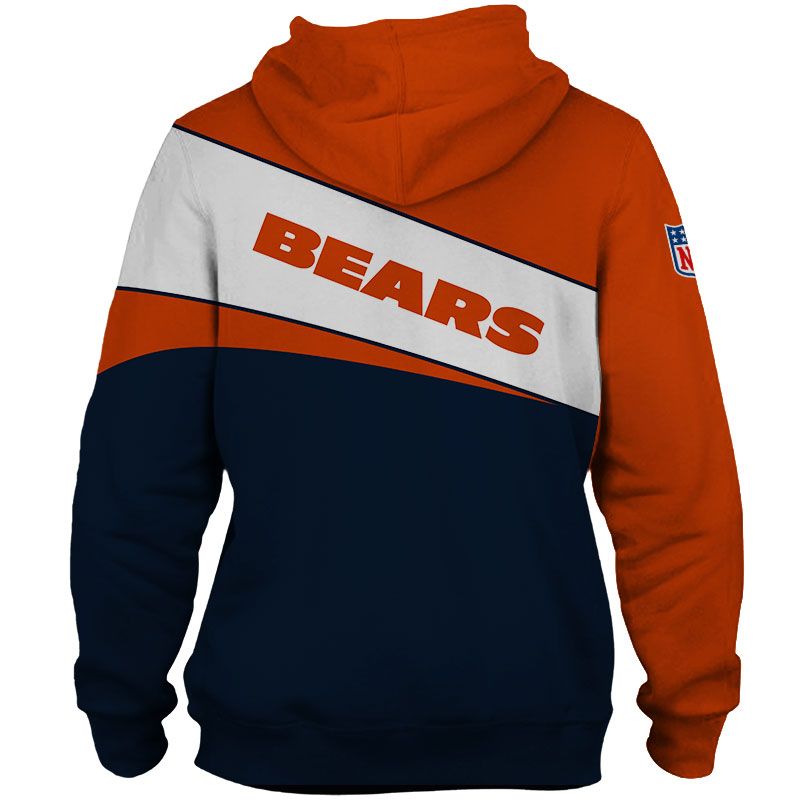 Chicago Bears Zip Hoodie 3D Long Sleeve Pullover new season
