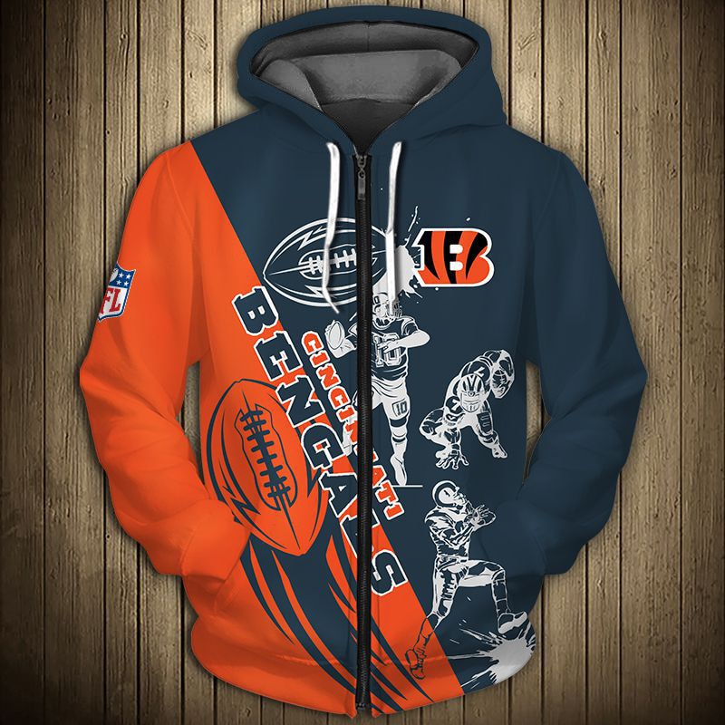 Cincinnati Bengals Hoodie 3D Cartoon player cute Sweatshirt