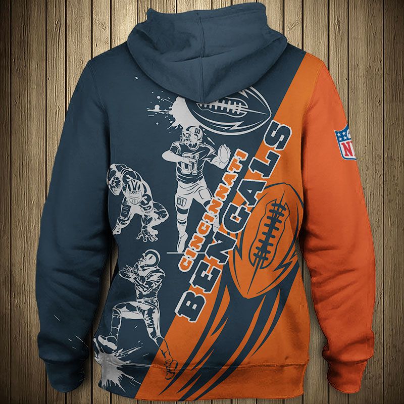 Cincinnati Bengals Hoodie 3D Cartoon player cute Sweatshirt