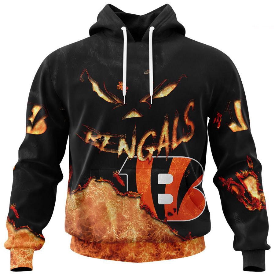 Cincinnati Bengals Hoodie 3D devil eyes gift for fans
