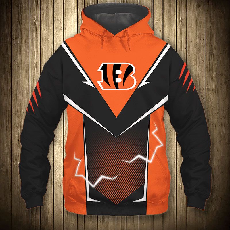Cincinnati Bengals Hoodie lightning graphic gift for men