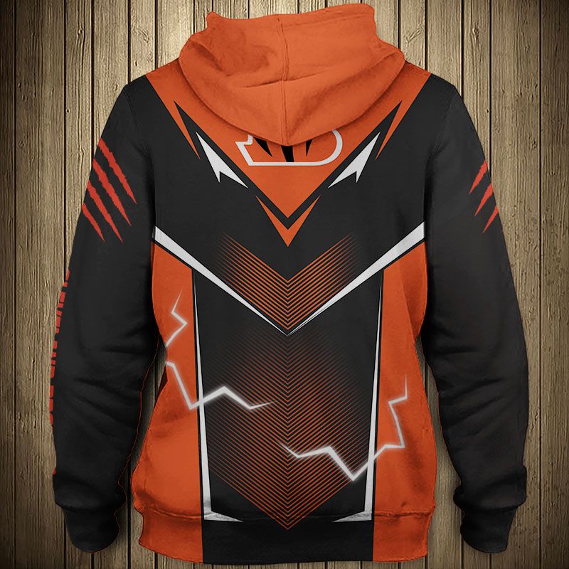 Cincinnati Bengals Hoodie lightning graphic gift for men