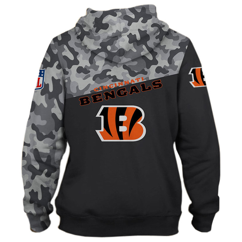 Cincinnati Bengals Military Hoodies 3D Sweatshirt Long Sleeve New Season
