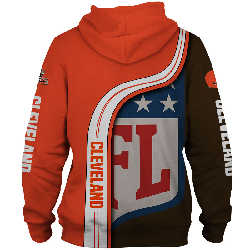 Cleveland Browns 3D Hoodie Pullover Sweatshirt NFL for fans