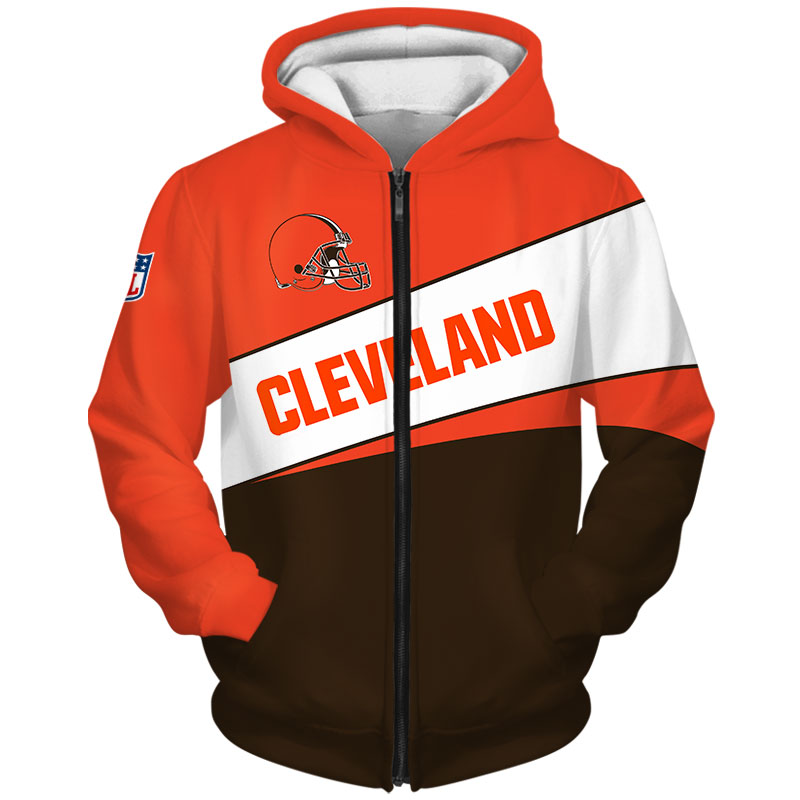 Cleveland Browns Hoodie 3D Long Sleeve Pullover new season