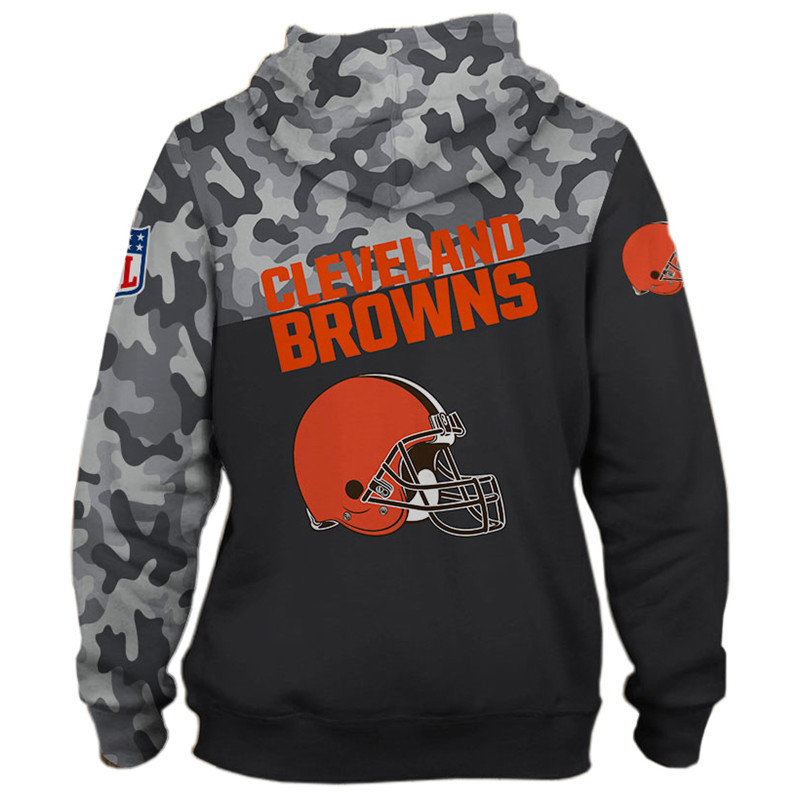 Cleveland Browns Military Hoodies 3D Sweatshirt Long Sleeve New Season