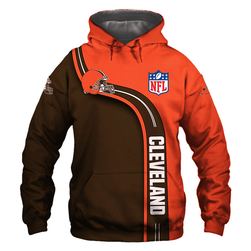 Cleveland Browns Zip Hoodie 3D cute Sweatshirt Pullover gift for fans